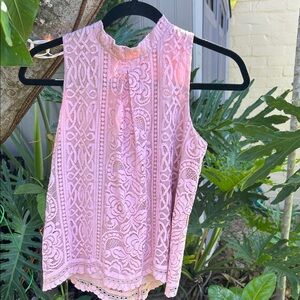 Love, Fire Blush Lace Top